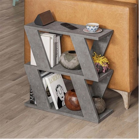 Lazena Megapap melamine side table in grey retro color 60x22x57cm.