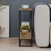 Τραπεζάκι βοηθητικό Lido Megapap χρώμα καρυδί Ud 60x22x62εκ.