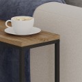 Lido Megapap melamine side table in walnut Ud color 60x22x62cm.
