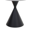 Logan Megapap sintered stone - metal side table in grey marble effect and black color Ø50x56cm.