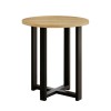 Mesa Megapap melamine side table in sapphire oak color Ø45x50cm.