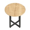Mesa Megapap melamine side table in sapphire oak color Ø45x50cm.