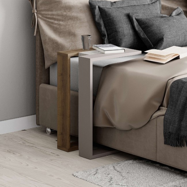 Muju Megapap melamine side table in light walnut / lagina /  light mocha color 30x40x57cm.