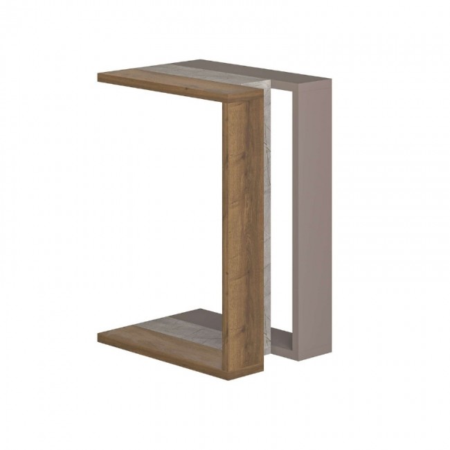Muju Megapap melamine side table in light walnut / lagina /  light mocha color 30x40x57cm.