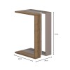 Muju Megapap melamine side table in light walnut / lagina /  light mocha color 30x40x57cm.