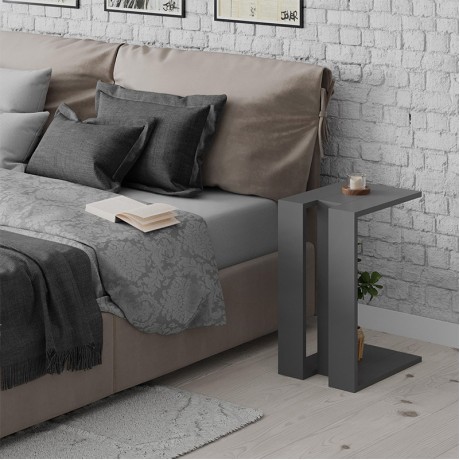 Muju Megapap melamine side table in anthracite color 30x40x57cm.