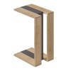 Muju Megapap melamine side table in natural beech/anthracite color 30x40x57cm.