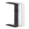 Muju Megapap melamine side table in black/white marble effect - white color 30x40x57cm.