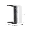 Muju Megapap melamine side table in black/white marble effect - white color 30x40x57cm.