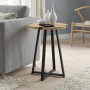Τραπεζάκι βοηθητικό Pedro Megapap χρώμα φυσικό οξιάς - ανθρακί 44x44x58εκ.