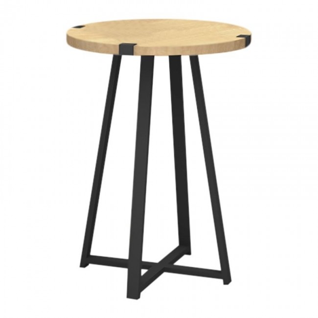 Βοηθητικό τραπεζάκι Pedro Megapap χρώμα φυσικό οξιάς - ανθρακί 44x44x58εκ.