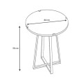 Pedro Megapap metallic - melamine side table in walnut - anthracite color 44x44x58cm.