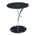 RAVEL Side Table D.50xH58cm, Glass Black