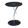 RAVEL Side Table D.50xH58cm, Glass Black