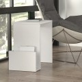Regnar Megapap melamine side table in sapphire oak color 43.1x33.5x52cm.