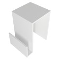 Regnar Megapap melamine side table in sapphire oak color 43.1x33.5x52cm.