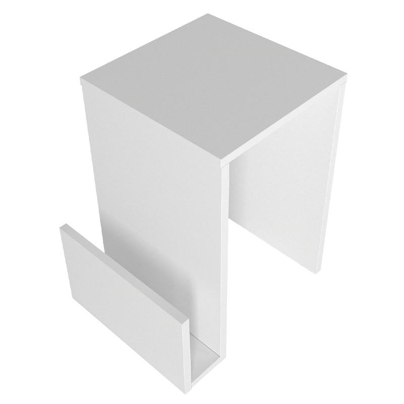 Regnar Megapap melamine side table in sapphire oak color 43.1x33.5x52cm.