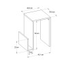 Τραπεζάκι βοηθητικό Regnar Megapap χρώμα λευκό  43,1x33,5x52εκ.