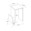 Regnar Megapap melamine side table in sapphire oak color 43.1x33.5x52cm.