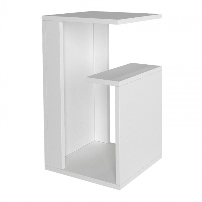 Τραπεζάκι βοηθητικό Rosana Megapap χρώμα λευκό 35x29,5x60εκ.