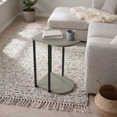Roya Megapap melamine side table in ash green color 41.5x32x56cm.