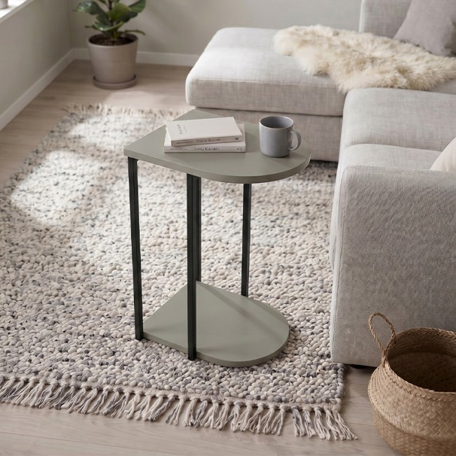 Roya Megapap melamine side table in ash green color 41.5x32x56cm.