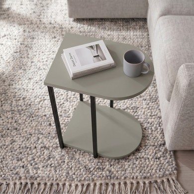 Roya Megapap melamine side table in ash green color 41.5x32x56cm.