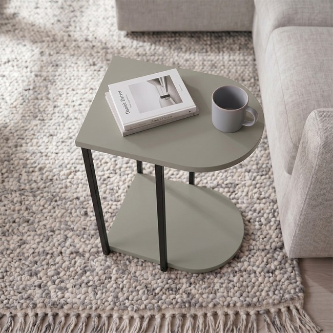 Roya Megapap melamine side table in ash green color 41.5x32x56cm.