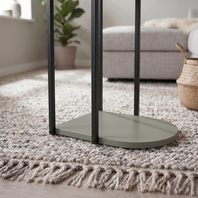 Roya Megapap melamine side table in ash green color 41.5x32x56cm.