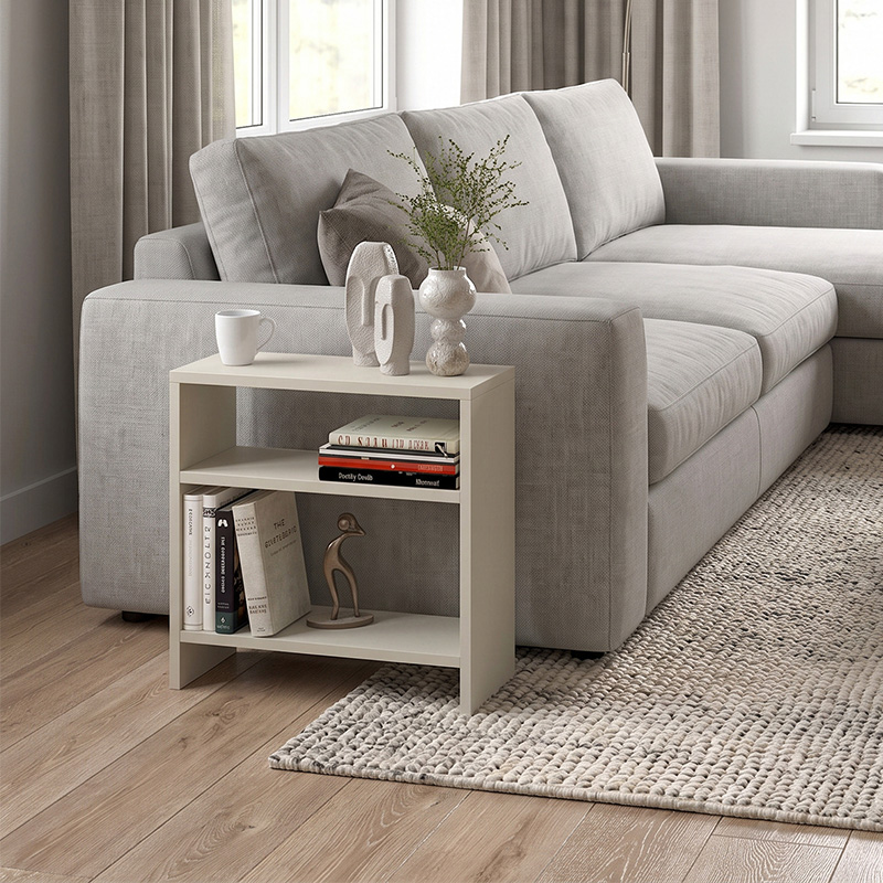 Τραπεζάκι βοηθητικό Silvanus Megapap χρώμα sandstone 51x17,5x49εκ.