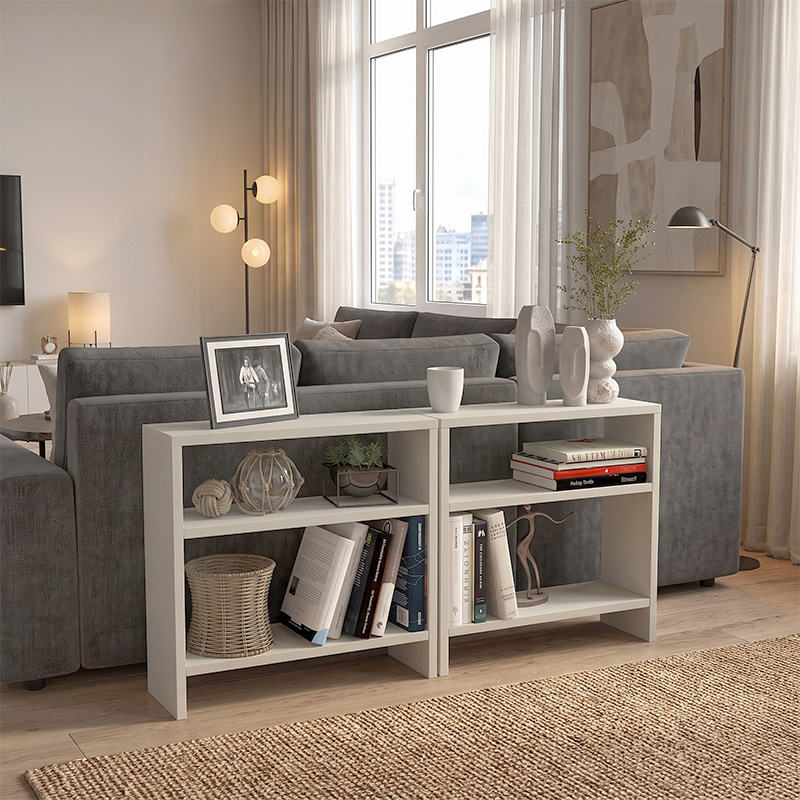 Τραπεζάκι βοηθητικό Silvanus Megapap χρώμα sandstone 51x17,5x49εκ.