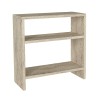 Τραπεζάκι βοηθητικό Silvanus Megapap χρώμα travertine 51x17,5x49εκ.