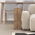 Simpi Megapap melamine side table in light walnut color 55x20x60cm.