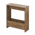 Simpi Megapap melamine side table in light walnut color 55x20x60cm.