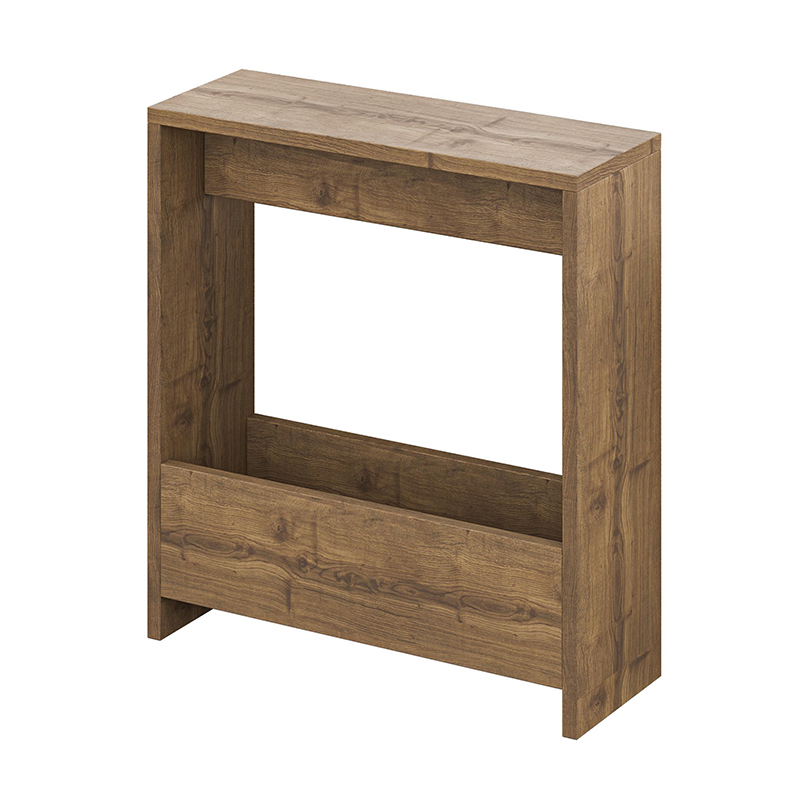 Simpi Megapap melamine side table in light walnut color 55x20x60cm.
