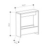 Τραπεζάκι βοηθητικό Simpi Megapap χρώμα black wood 55x20x60εκ.