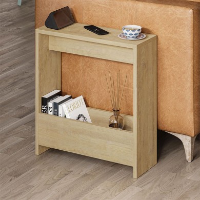 Simpi Megapap melamine side table in sapphire oak color 55x20x60cm.