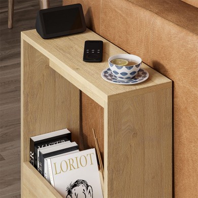 Simpi Megapap melamine side table in sapphire oak color 55x20x60cm.