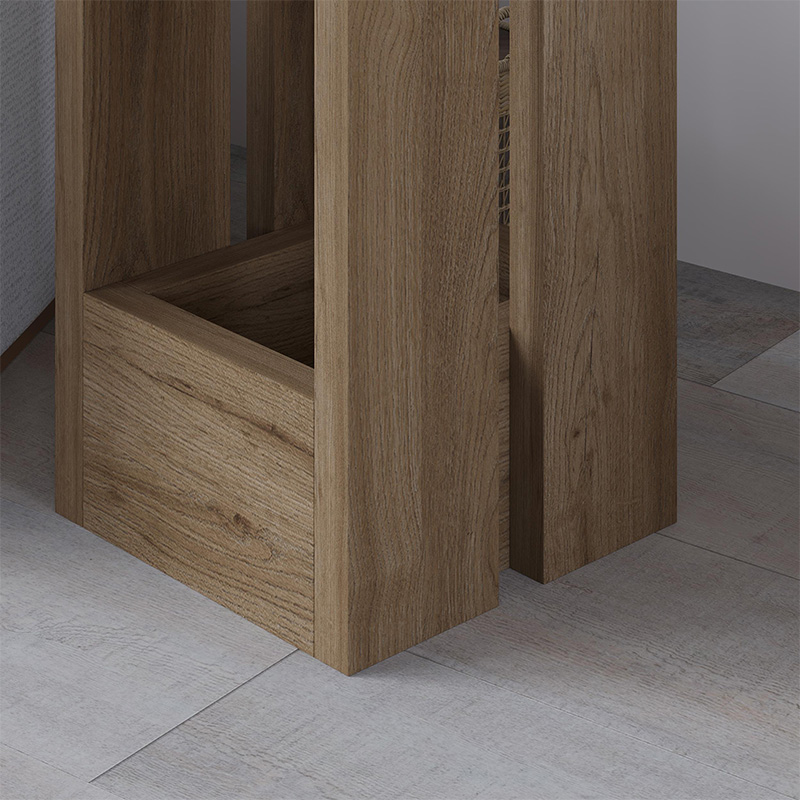 Tasos Megapap melamine side table in sepet oak color 30x30x50.3cm.
