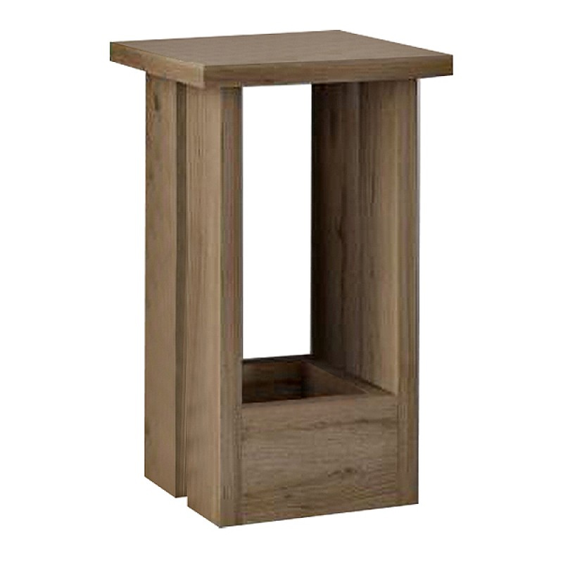 Tasos Megapap melamine side table in sepet oak color 30x30x50.3cm.