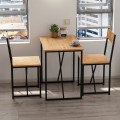 Maysa Megapap melamine - metal kitchen set in black - pine oak color 72.5x52.5x71.8cm.