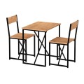 Maysa Megapap melamine - metal kitchen set in black - pine oak color 72.5x52.5x71.8cm.