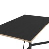 Adoro Megapap melamine dining table in black color 140x80x75cm.