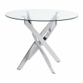 Aldo Megapap tempered glass - metal legs Ø100x75.5cm.