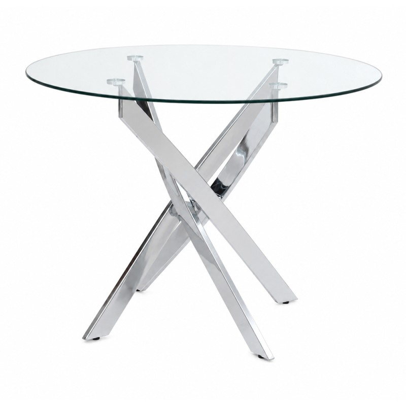 Aldo Megapap tempered glass - metal legs Ø100x75.5cm.