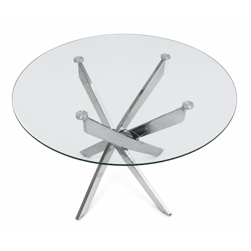 Aldo Megapap tempered glass - metal legs Ø100x75.5cm.
