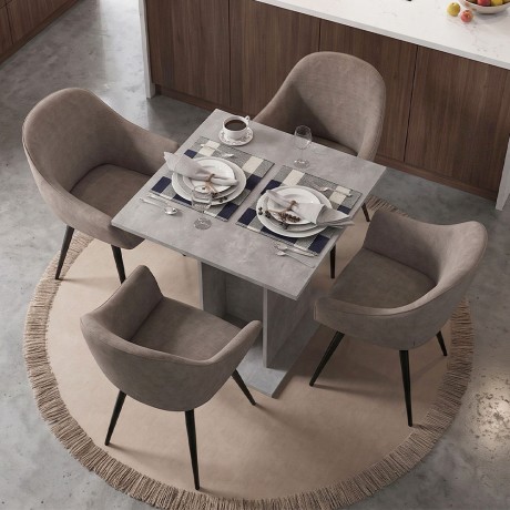 Τραπέζι Allos Megapap χρώμα γκρι σκυροδέματος 75x75x77εκ.