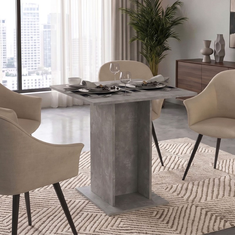 Τραπέζι Allos Megapap χρώμα γκρι σκυροδέματος 75x75x77εκ.