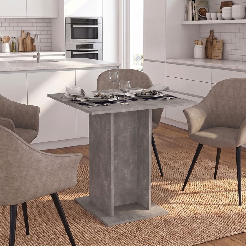 Τραπέζι Allos Megapap χρώμα γκρι σκυροδέματος 75x75x77εκ.