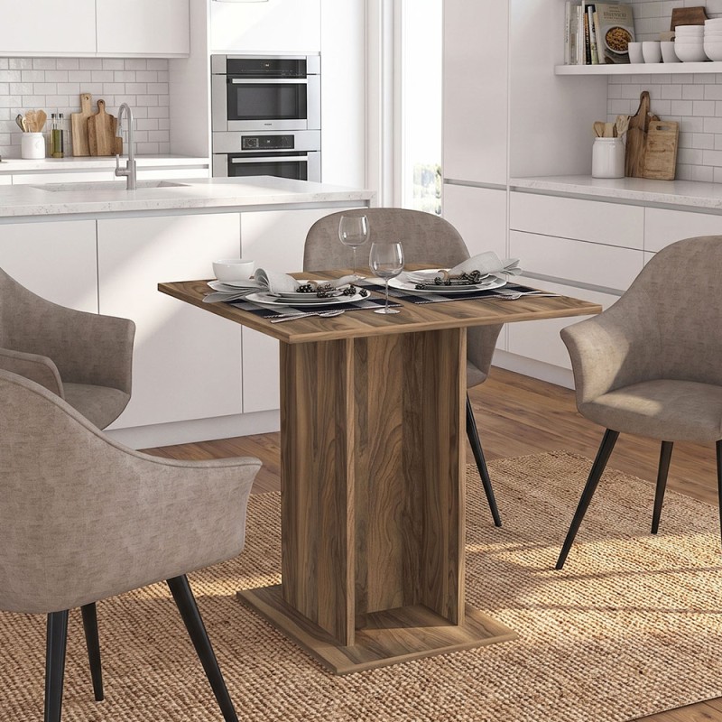 Τραπέζι Allos Megapap χρώμα καρυδί 75x75x77εκ.